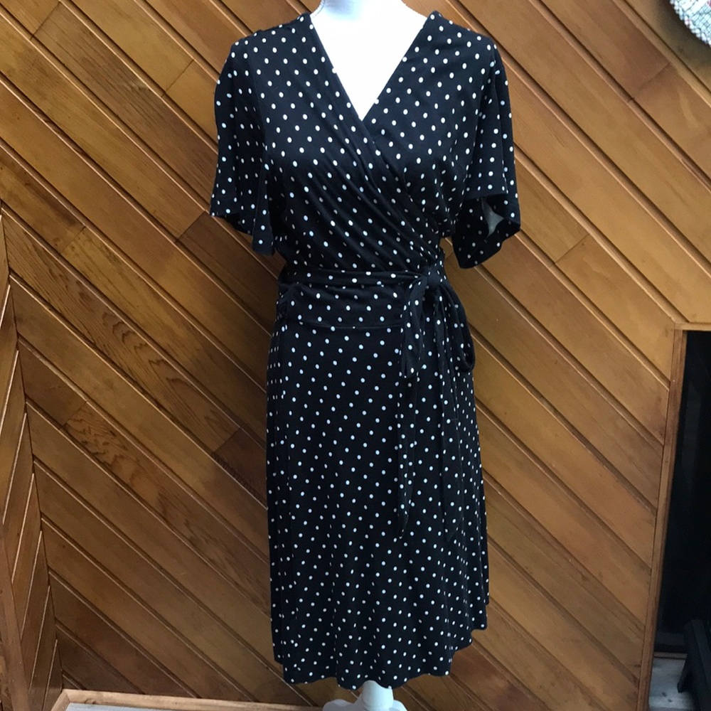 ANN TAYLOR polka dotted wrap dress NEVER WORN